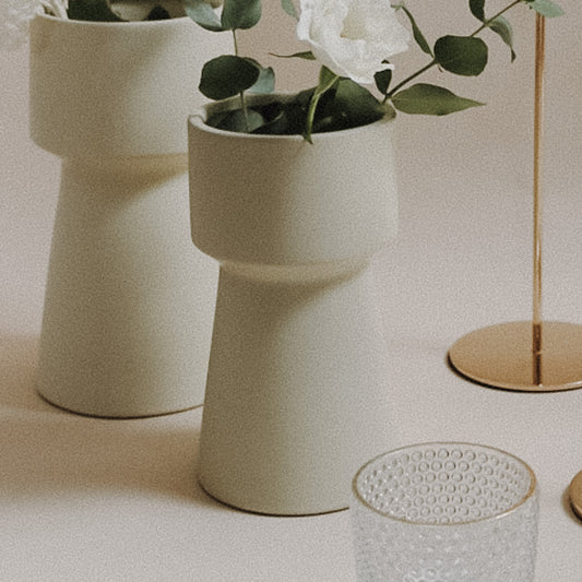 Keramik-Vase Creamy klein