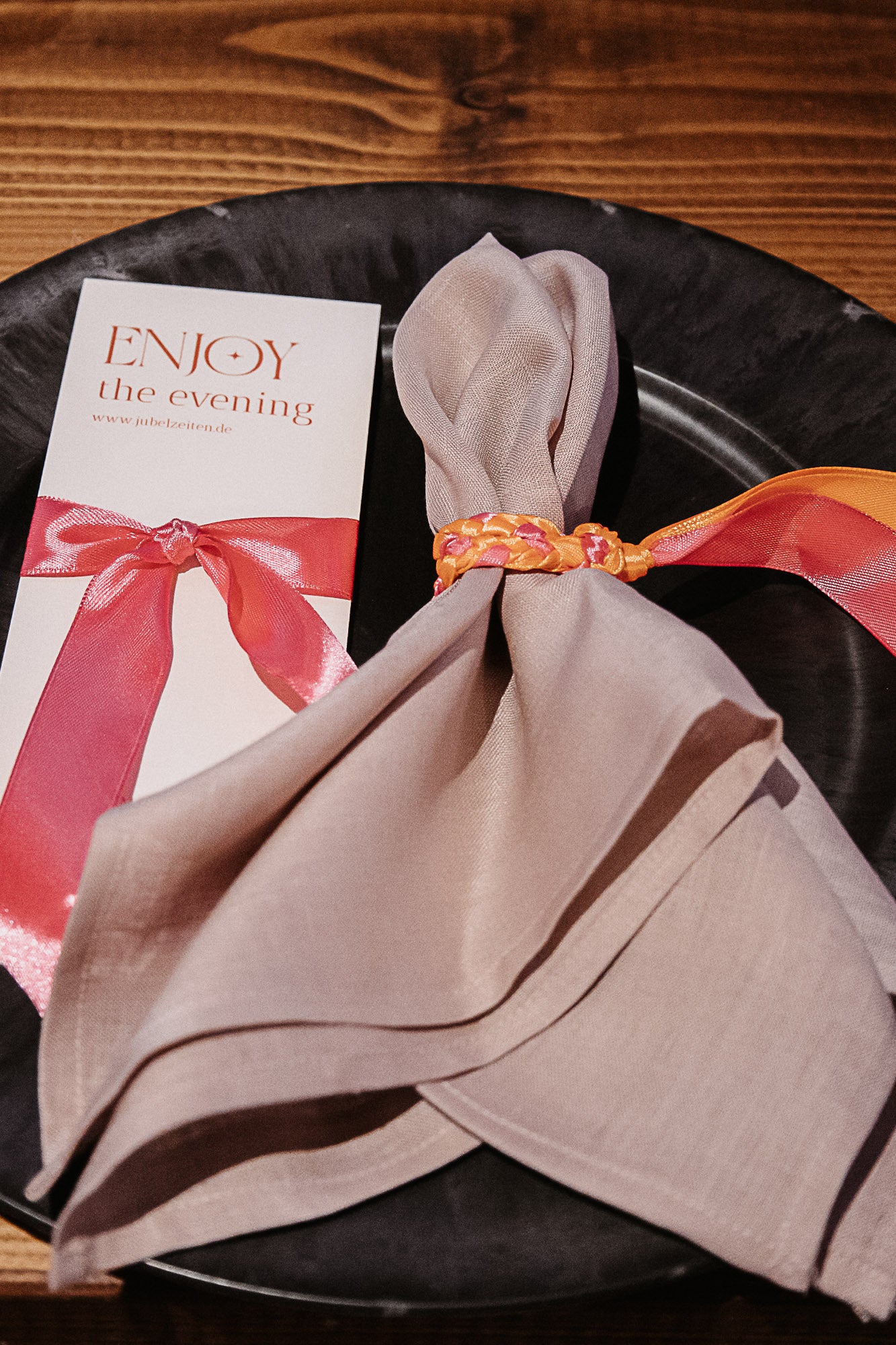 Leinenserviette Leni in rosé