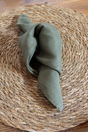 Leinenserviette Leni olive